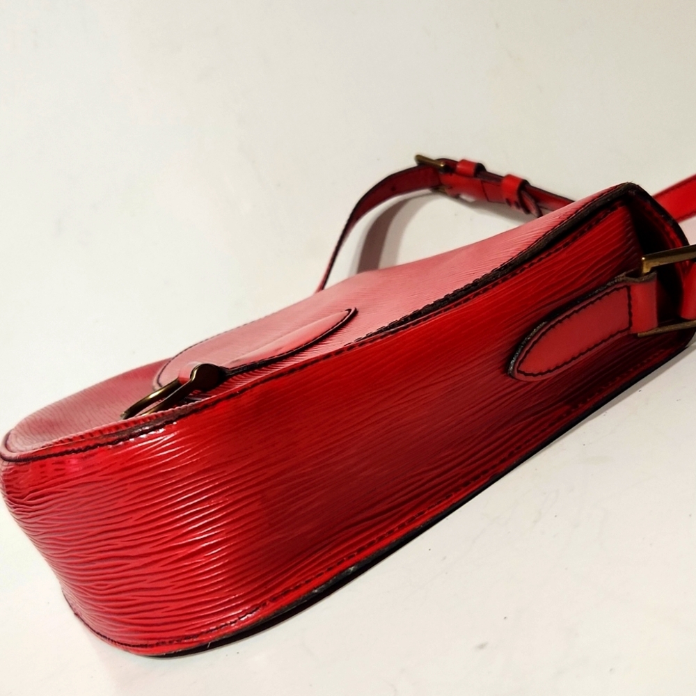 Louis Vuitton Epi Saint Cloud GM Red Crossbody Shoulder Bag Authentic - Picture 7 of 16